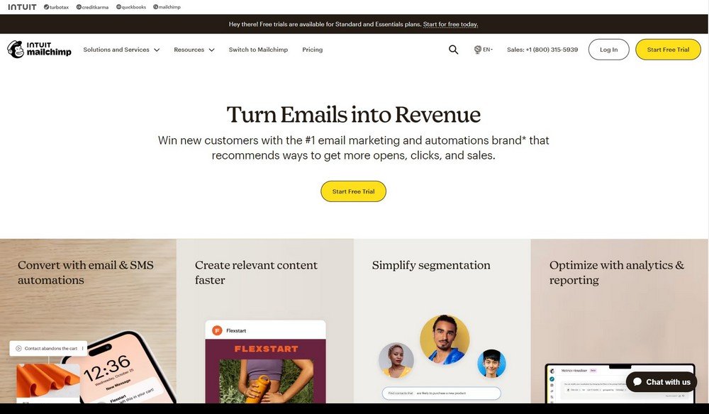 mailchimp frontpage