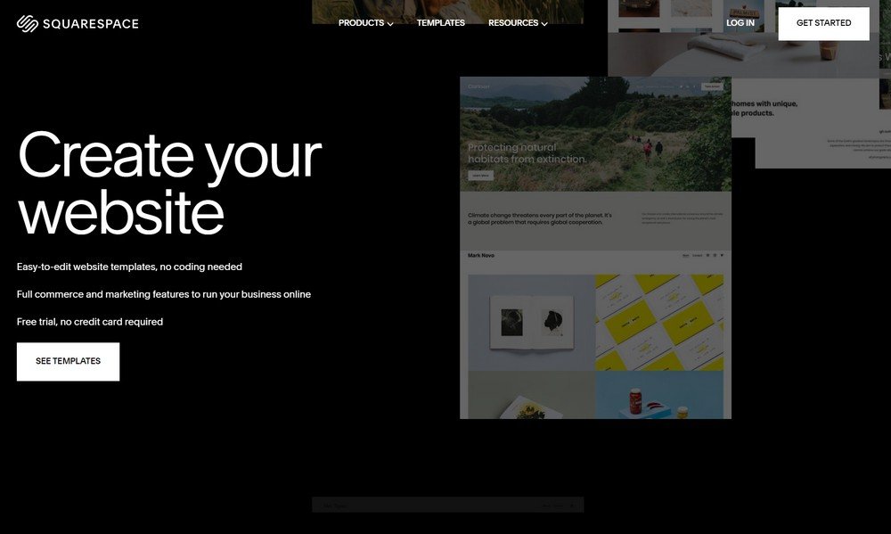 squarespace screenshot